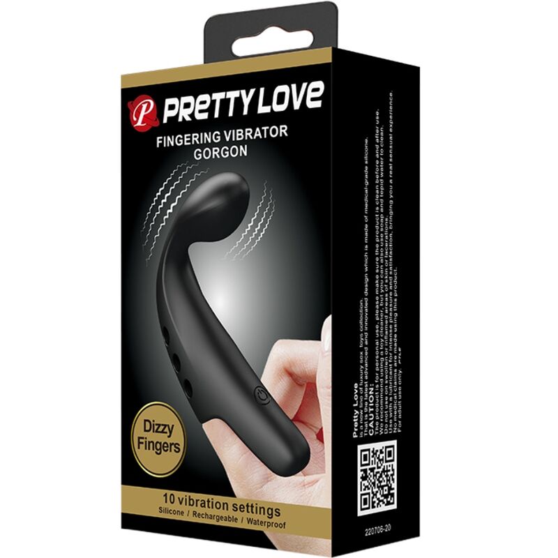 PRETTY LOVE - DEDAL VIBRADOR GORGONA PRETO - Sexshoptuga  Sexshoptuga 