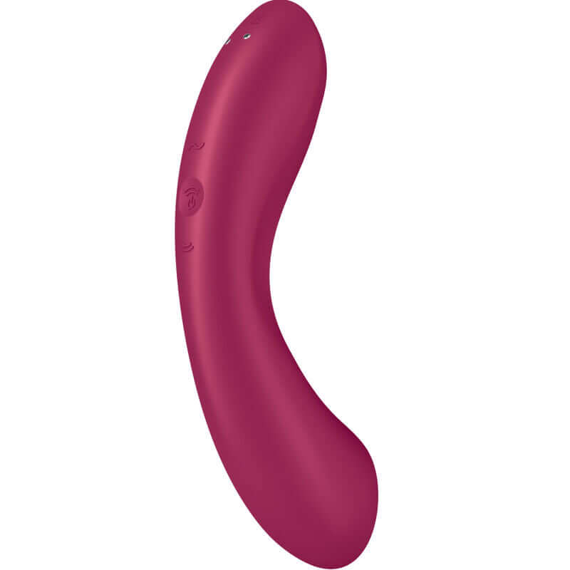 SATISFYER - CURVE TRINITY 1 AIR PULSE VIBRATION VERMELHO - Sexshoptuga  Sexshoptuga 