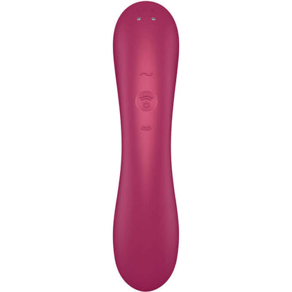 SATISFYER - CURVE TRINITY 1 AIR PULSE VIBRATION VERMELHO - Sexshoptuga 