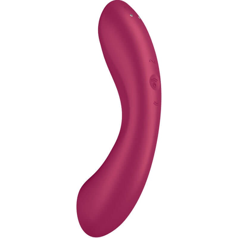 SATISFYER - CURVE TRINITY 1 AIR PULSE VIBRATION VERMELHO - Sexshoptuga  Sexshoptuga 