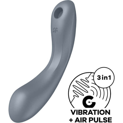 SATISFYER - CURVE TRINITY 1 AIR PULSE VIBRATION VERMELHO - Sexshoptuga 