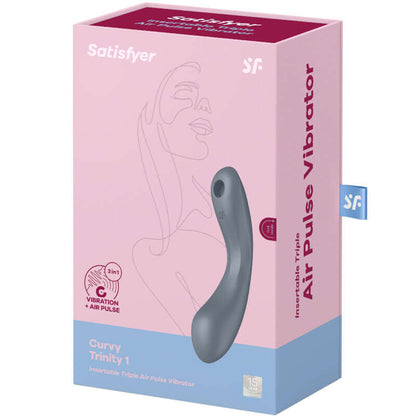 SATISFYER - CURVE TRINITY 1 AIR PULSE VIBRATION VERMELHO - Sexshoptuga 