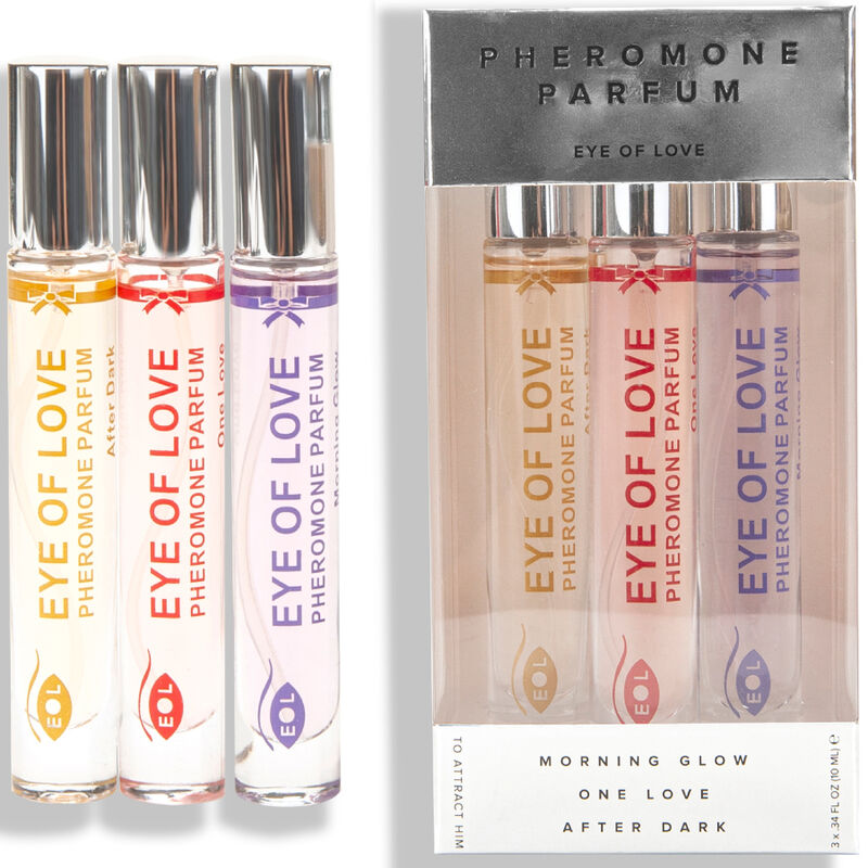 EYE OF LOVE - EOL PHR PARFUM 10 ML SET/3 - MORNING GLOW, ONE LOVE, AFTER DARK - Sexshoptuga  Sexshoptuga 