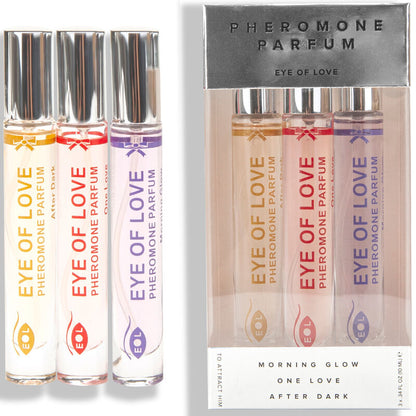 EYE OF LOVE - EOL PHR PARFUM 10 ML SET/3 - MORNING GLOW, ONE LOVE, AFTER DARK - Sexshoptuga 