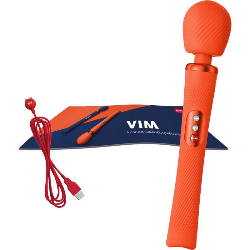 FUN FACTORY - VIM SILICONE RECARREGVEL VIBRANTE PESO RUMBLE WAND MIDNIGHT BLUE - Sexshoptuga  Sexshoptuga 