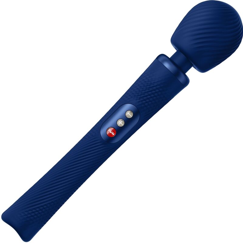 FUN FACTORY - VIM SILICONE RECARREGVEL VIBRANTE PESO RUMBLE WAND MIDNIGHT BLUE - Sexshoptuga  Sexshoptuga 