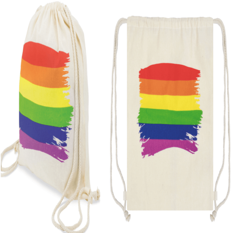 PRIDE - MOCHILA COM BANDEIRA LGBT DE ALGODO - Sexshoptuga 