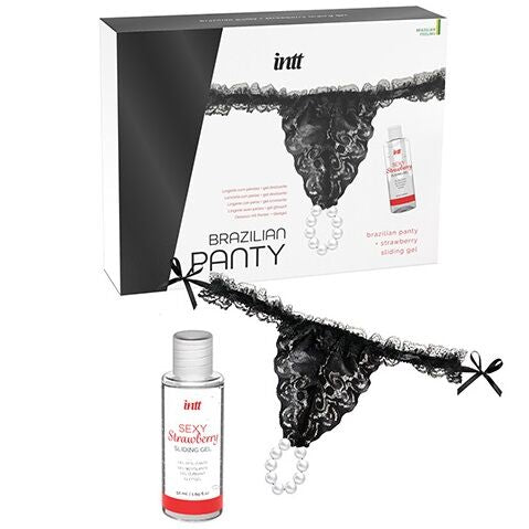 INTT RELEASES - CALÇA PRETA BRASILEIRA COM PÉROLAS E GEL LUBRIFICANTE 50 ML - Sexshoptuga  Sexshoptuga 