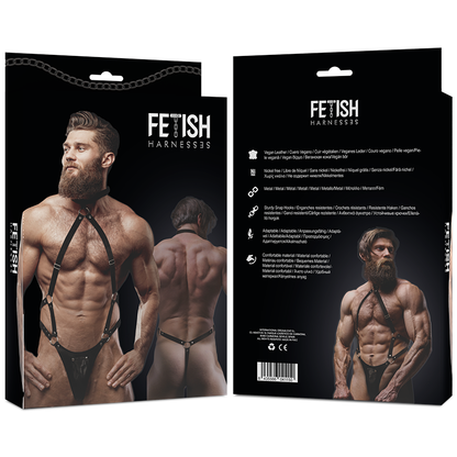 FETISH SUBMISSIVE ATTITUDE - ARNÊS JOCK STRAP DE COURO ECO MASCULINO - Sexshoptuga 