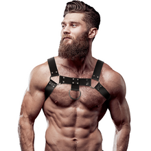 FETISH SUBMISSIVE ATTITUDE - ARNÊS DE PEITO DE COURO ECO MASCULINO - Sexshoptuga 