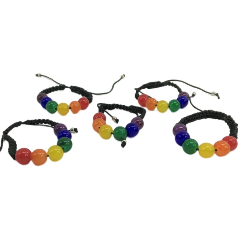 PRIDE - PULSEIRA DE BOLA PEQUENA BANDEIRA LGBT - Sexshoptuga 