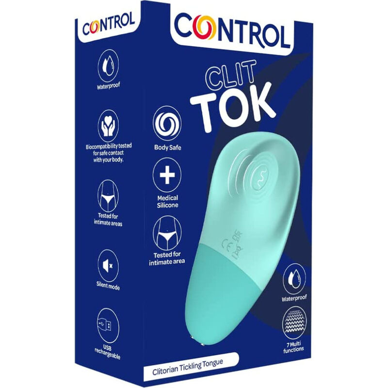 CONTROL - LÍNGUA ESTIMULADORA DE CLITÓRIS RECARREGVEL CLIT TOK - Sexshoptuga 