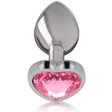 INTENSE - PLUG ANAL DE ALUMÍNIO METAL CORAO ROSA TAMANHO M - Sexshoptuga  Sexshoptuga 