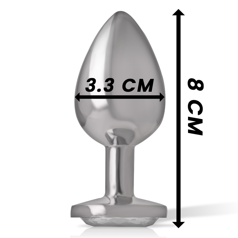 INTENSE - PLUG ANAL DE METAL DE ALUMÍNIO BRANCO CORAO TAMANHO M - Sexshoptuga  Sexshoptuga 