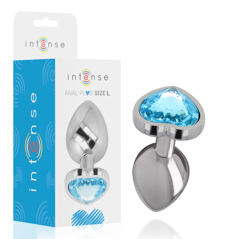 INTENSE - PLUG ANAL DE ALUMÍNIO METAL CORAO AZUL TAMANHO L - Sexshoptuga 