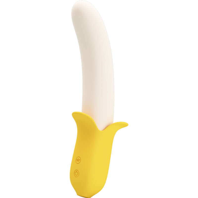 PRETTY LOVE - BANANA GEEK SUPER POWER 7 VIBRAÕES PARA CIMA E PARA BAIXO SILICONE PRETO - Sexshoptuga  Sexshoptuga 