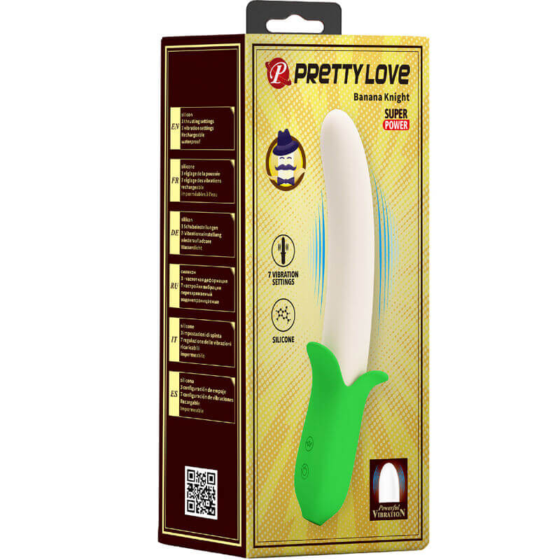 PRETTY LOVE - BANANA KNIGHT SUPER POWER 7 VIBRAÕES DE SILICONE - Sexshoptuga  Sexshoptuga 