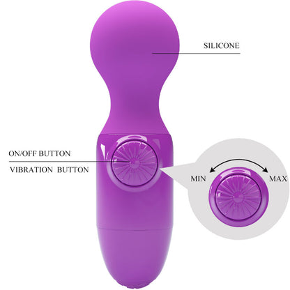 PRETTY LOVE - MINI MASSAGER PESSOAL ROXO - Sexshoptuga 