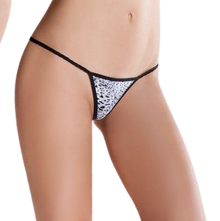 PASSION - LINHA ERÓTICA TANGA BRANCA TAMANHO ÚNICO ANIMAL PRINT - Sexshoptuga  Sexshoptuga 