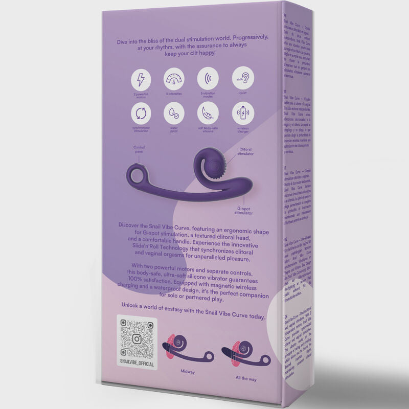 SNAIL VIBE - VIBRADOR CURVA CARACOL VIBE ROSA - Sexshoptuga 