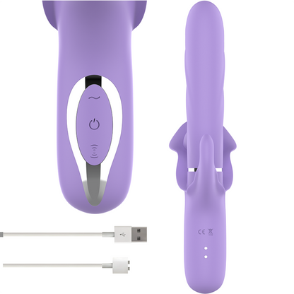 INTENSE - BILLIE MULTIFUNO VIBRADOR RECARREGVEL SUCO E PULSAO ROXO - Sexshoptuga 