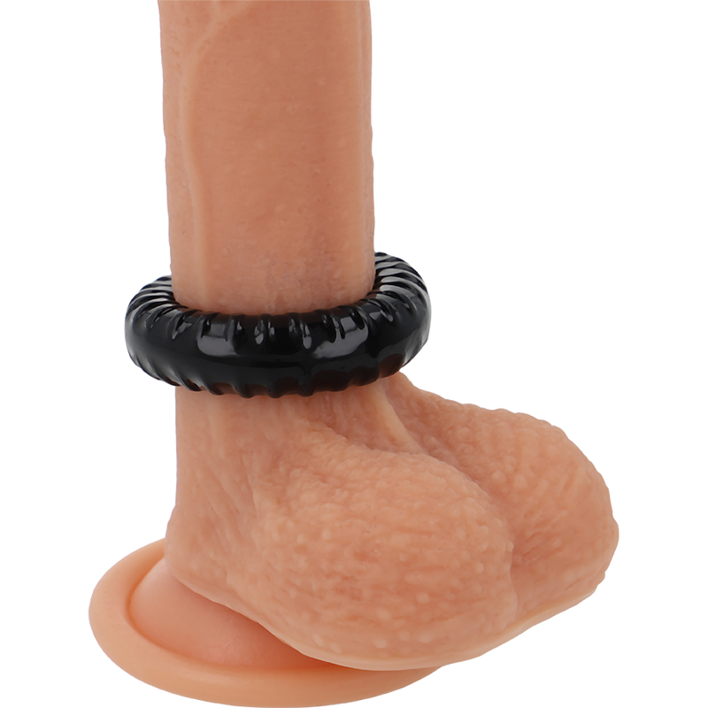 POWERING - ANEL PARA PÊNIS SUPER FLEXÍVEL E RESISTENTE 4,5CM PR07 PRETO - Sexshoptuga 