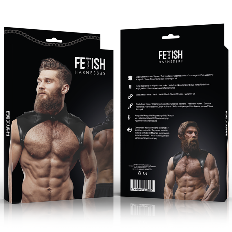 FETISH SUBMISSIVE ATTITUDE - ARNÊS DE PESCOO DE COURO ECO AJUSTVEL BRIGADA MASCULINA - Sexshoptuga  Sexshoptuga 