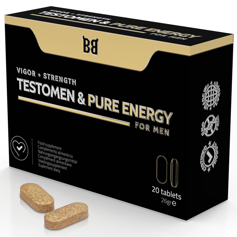 BLACK BULL - TESTÔMEN E PURE ENERGY ENHANCER PARA HOMENS 20 CÁPSULAS - Sexshoptuga Sexshoptuga 