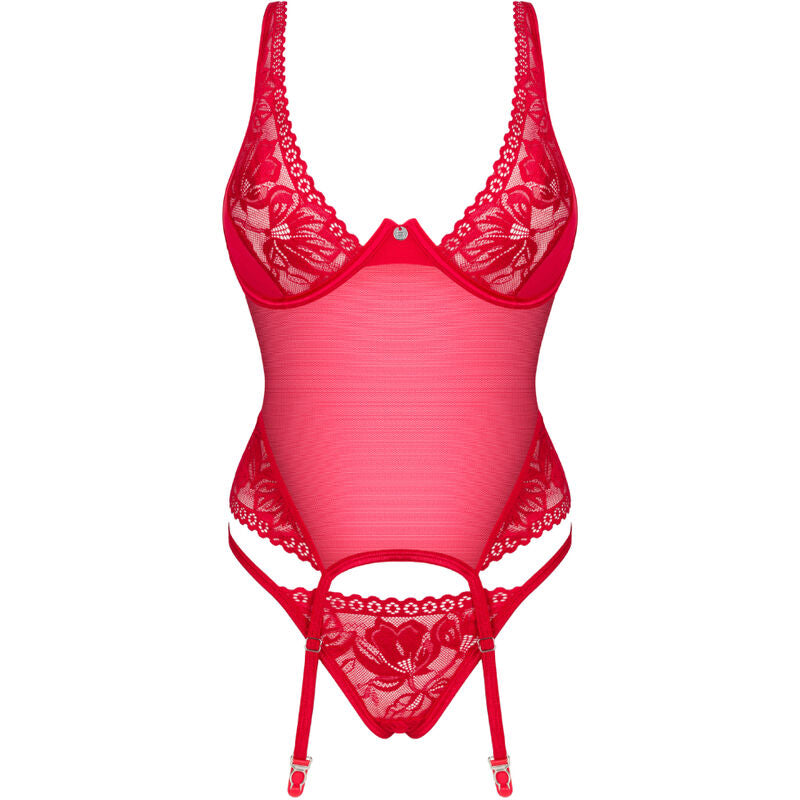 OBSESSIVE - LACELOVE CORSET VERMELHO XS/S - Sexshoptuga  Sexshoptuga 