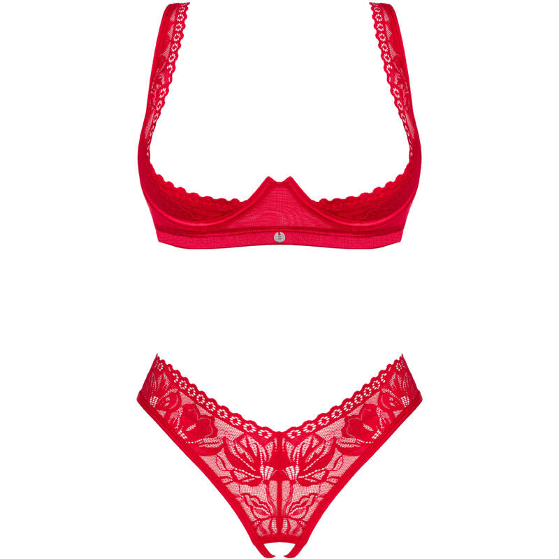 OBSESSIVE - CONJUNTO LACELOVE DUAS PEAS CUPLESS VERMELHO XS/S - Sexshoptuga  Sexshoptuga 