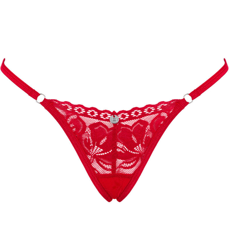 OBSESSIVE - TANGA LACELOVE VERMELHA XS/S - Sexshoptuga  Sexshoptuga 