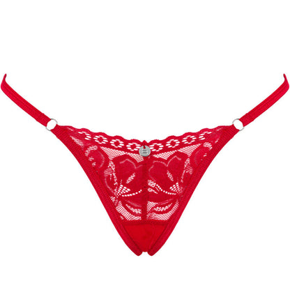 OBSESSIVE - TANGA LACELOVE VERMELHA XS/S - Sexshoptuga 