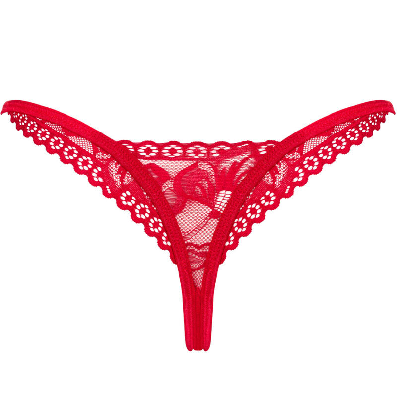 OBSESSIVE - TANGA LACELOVE VERMELHA XS/S - Sexshoptuga 