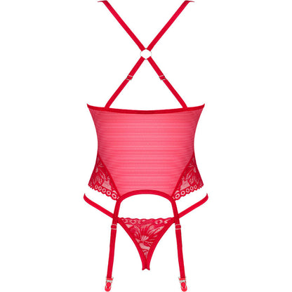 OBSESSIVE - LACELOVE CORSET VERMELHO XS/S - Sexshoptuga 