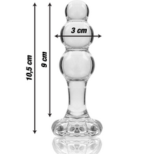 NEBULA SERIES BY IBIZA - MODELO 1 PLUG VIDRO BOROSILICADO TRANSPARENTE 10.5 CM -O- 3 CM Sexshoptuga 