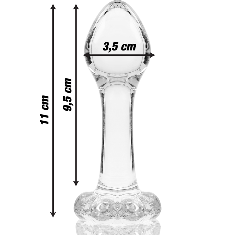 NEBULA SERIES BY IBIZA - MODELO 2 ANAL PLUG VIDRO BOROSILICADO TRANSPARENTE 11 CM -O- 3.5 CM - Sexshoptuga  Sexshoptuga 