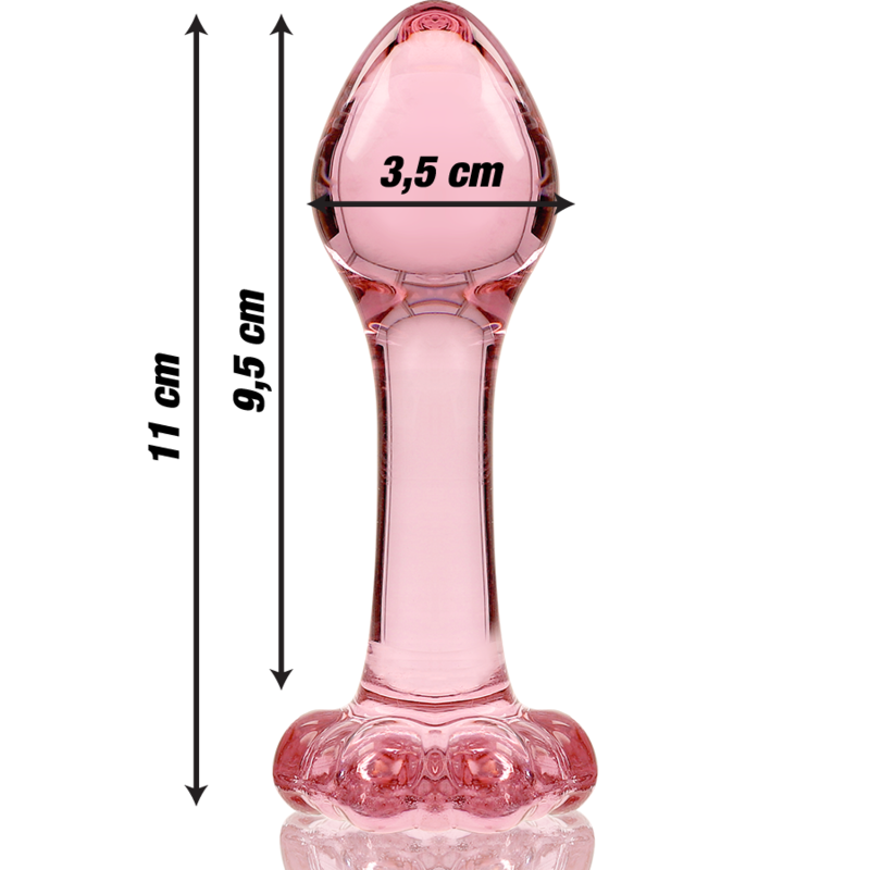 NEBULA SERIES BY IBIZA - MODELO 2 ANAL PLUG VIDRO BOROSILICADO TRANSPARENTE 11 CM -O- 3.5 CM - Sexshoptuga  Sexshoptuga 