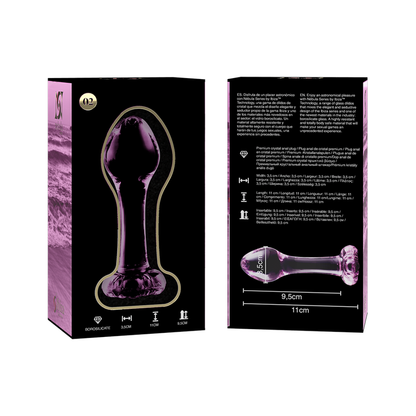 NEBULA SERIES BY IBIZA - MODELO 2 ANAL PLUG VIDRO BOROSILICADO TRANSPARENTE 11 CM -O- 3.5 CM - Sexshoptuga 