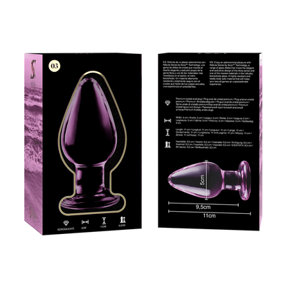 NEBULA SERIES BY IBIZA - MODELO 3 ANAL PLUG VIDRO BOROSILICADO TRANSPARENTE 11 CM -O- 5 CM - Sexshoptuga 