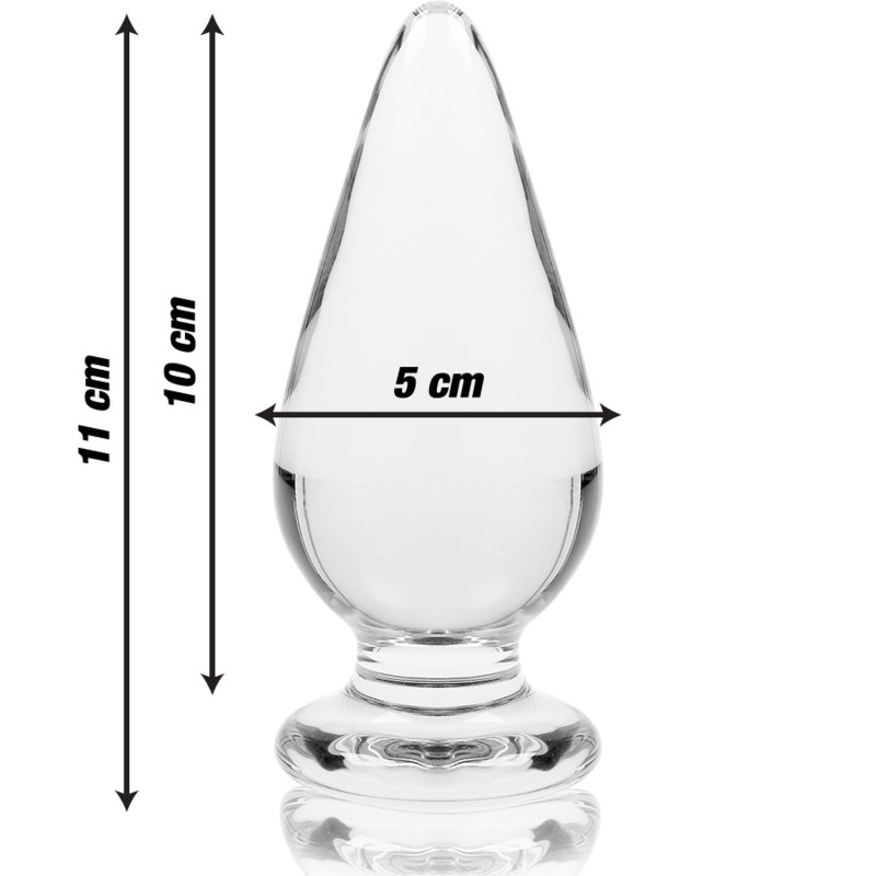 NEBULA SERIES BY IBIZA - MODELO 4 ANAL PLUG VIDRO BOROSILICADO TRANSPARENTE 11 CM -O- 5 CM Sexshoptuga 