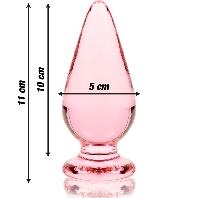 NEBULA SERIES BY IBIZA - MODELO 4 ANAL PLUG VIDRO BOROSILICADO TRANSPARENTE 11 CM -O- 5 CM Sexshoptuga 