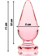 NEBULA SERIES BY IBIZA - MODELO 4 ANAL PLUG VIDRO BOROSILICADO TRANSPARENTE 11 CM -O- 5 CM - Sexshoptuga 