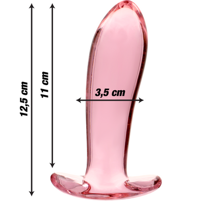 NEBULA SERIES BY IBIZA - MODELO 5 ANAL PLUG VIDRO BOROSILICADO TRANSPARENTE 12.5 CM -O- 3.5 CM