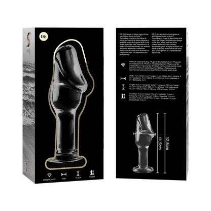 NEBULA SERIES BY IBIZA - MODELO 6 ANAL PLUG VIDRO BOROSILICADO TRANSPARENTE 12.5 CM -O- 4 CM - Sexshoptuga 