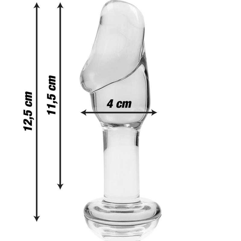 NEBULA SERIES BY IBIZA - MODELO 6 ANAL PLUG VIDRO BOROSILICADO TRANSPARENTE 12.5 CM -O- 4 CM - Sexshoptuga  Sexshoptuga 