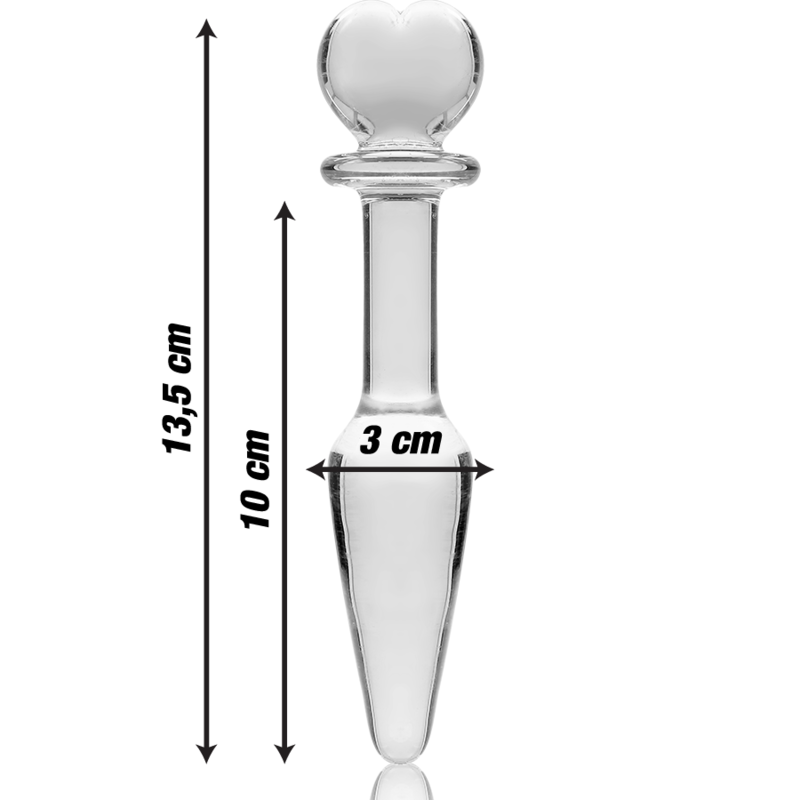 NEBULA SERIES BY IBIZA - MODELO 7 ANAL PLUG VIDRO BOROSILICADO TRANSPARENTE 13.5 CM -O- 3 CM - Sexshoptuga  Sexshoptuga 