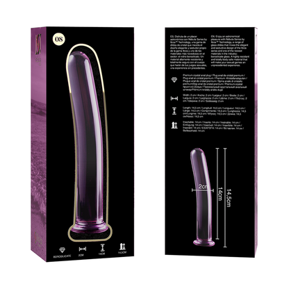 NEBULA SERIES BY IBIZA - MODELO 8 DILDO VIDRO BOROSILICADO TRANSPARENTE 14.5 CM -O- 2 CM - Sexshoptuga 