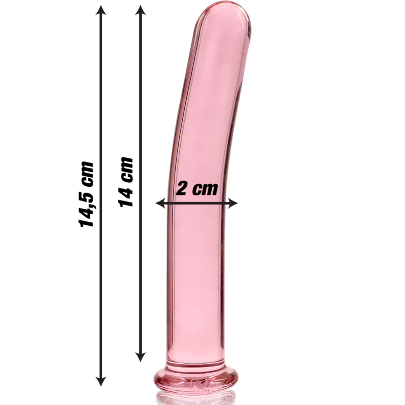 NEBULA SERIES BY IBIZA - MODELO 8 DILDO VIDRO BOROSILICADO TRANSPARENTE 14.5 CM -O- 2 CM - Sexshoptuga  Sexshoptuga 