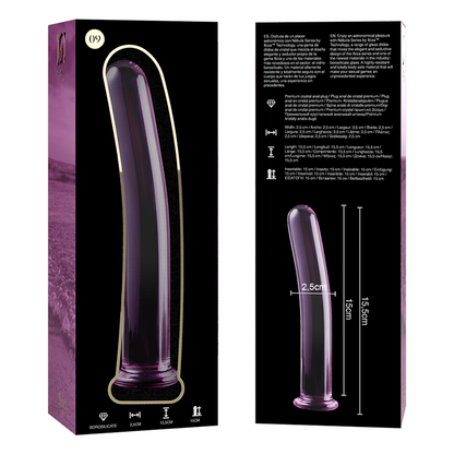 NEBULA SERIES BY IBIZA - MODELO 9 DILDO VIDRO BOROSILICADO TRANSPARENTE 15.5 CM -O- 2.5 CM - Sexshoptuga 