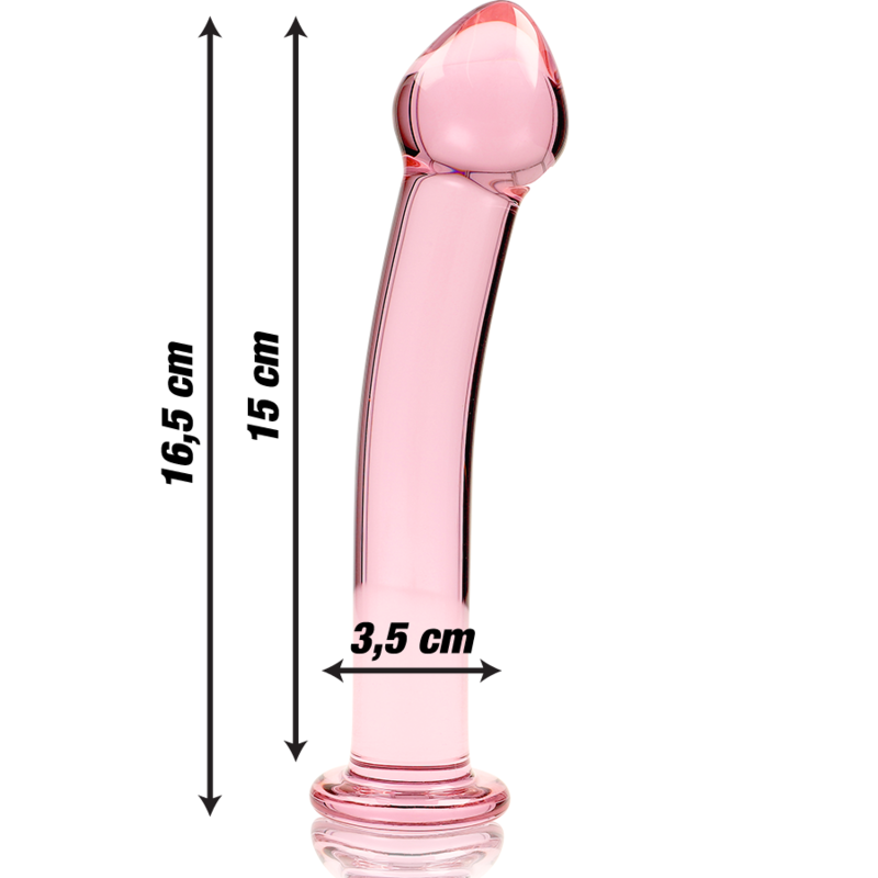 NEBULA SERIES BY IBIZA - MODELO 11 DILDO VIDRO BOROSILICADO TRANSPARENTE 16 CM -O- 3 CM Sexshoptuga 